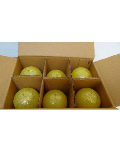 Set of 6 Glittering Ball candles, 2 inch - Image 2
